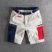 Premium Products Summer Trendy Style, Personalized Color Blocking Splicing, Washed And Worn, Slim Fit Men's Workwear Shorts, Multi Pocket_viptrois.com