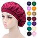New Silk Sleeping Cap Satin Elastic Narrow Brim Shower Cap Round Cap Home Hair Care Cap_viptrois.com