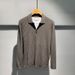 Monochrome Man- Autumn Winter New Polo Shirt Turn-Down Collar Half-Zip Long-Sleeve Knitted Sweater Men's Slim Fit Business Foreign Trade_viptrois.com