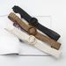 The new Korean version of cotton and hemp wind woven belt women's round wooden buckle dress gown decoration belt_viptrois.com