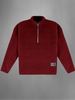Semi-zipper Fleece Stand-up Neck Sweater Men's Autumn And Winter Loose Trendy Brand Sports And Leisure Long-sleeved Sweater_viptrois.com