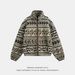 Autumn And Winter New Ethnic Style Jacquard Fleece Men's Jacket Stand Collar Cardigan Casual Warm Top Jacket_viptrois.com