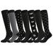 Outdoor sports pressure socks black and white fashionable men's and women's running elastic compression socks_viptrois.com
