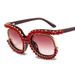 2020 Diamond Studded Sunglasses Women's Personalized Sunglasses Half Frame Cross Border Sunglasses SUNGLASSES_viptrois.com