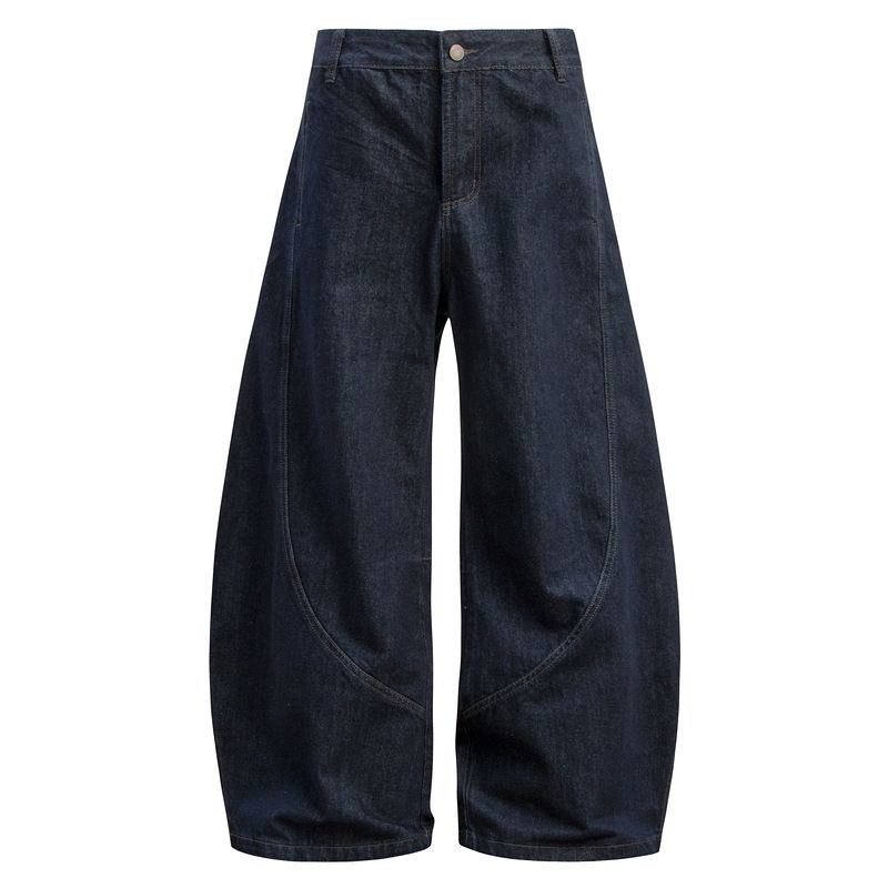 Men's Clothing American Sickle Banana Jeans Silhouette Retro Flared Straight Wide Leg Scimitar Trousers Men's_viptrois.com