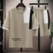 Color Block Men's Short Sleeve T-Shirt & Shorts Casual Lounge Set - Loose Fit Big & Tall Sizes Available_viptrois.com