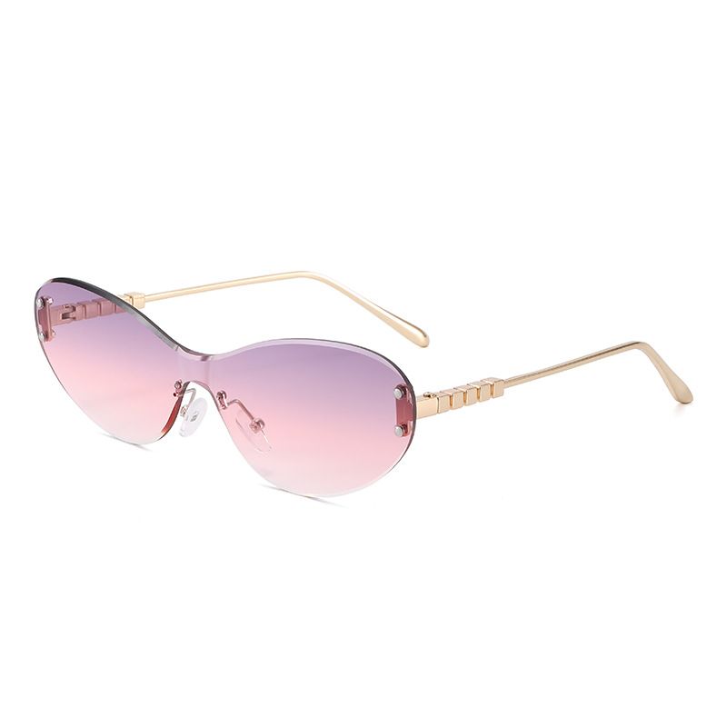 Metal Single Beam Large Frame Polygonal Sunglasses For Women Retro Simple European And American Ins Street Shooting Beach Sunshade Sunglasses Trend_viptrois.com