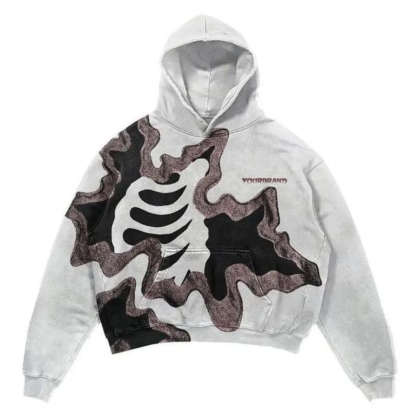 Men's Trendy Hooded Sweatshirt - Streetwear Pullover With Kangaroo Pocket, Casual Loose Fit Hoodie For Teen Boys_viptrois.com