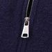 Retro Zip-Up Hooded Sweater – Polyester Knit Cardigan With Stand Collar (Navy) – Unisex Lightweight Layering Piece For Autumn_viptrois.com