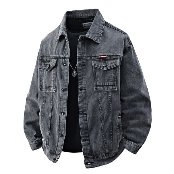 Men's Clothing Spring And Autumn Japanese Workwear Denim Jacket Men's Casual Slim Long Sleeved Top Hot Style Large Size New Retro Jacket Men_viptrois.com