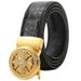 Automatic buckle belt for men with diamond buckle business casual belt for men_viptrois.com