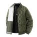 Men's Reversible Stand Collar Fleece Lined Winter Coat - Thickened Warm Puffer Jacket For Casual Streetwear_viptrois.com