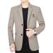 CT Spring And Autumn New Middle-aged Men's Casual Woolen Suit Dad's Single-piece Blazer Jacket_viptrois.com