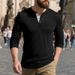 Premium Comfort Men's Long Sleeve Round Neck T-Shirt - Soft Breathable Fabric, Relaxed Fit, Classic Solid Colors_viptrois.com