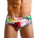UXH Colorful Ink Splash Color Coconut Tree With Cover Cup Small Boxer Swim Anti-Exposure U-Convex Four-Corner Beach_viptrois.com