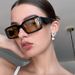 Square Small Frame Fashion Sunglasses Sunglasses For Women High End Sense Ins Travel Sun Protection Personality Sunglasses_viptrois.com