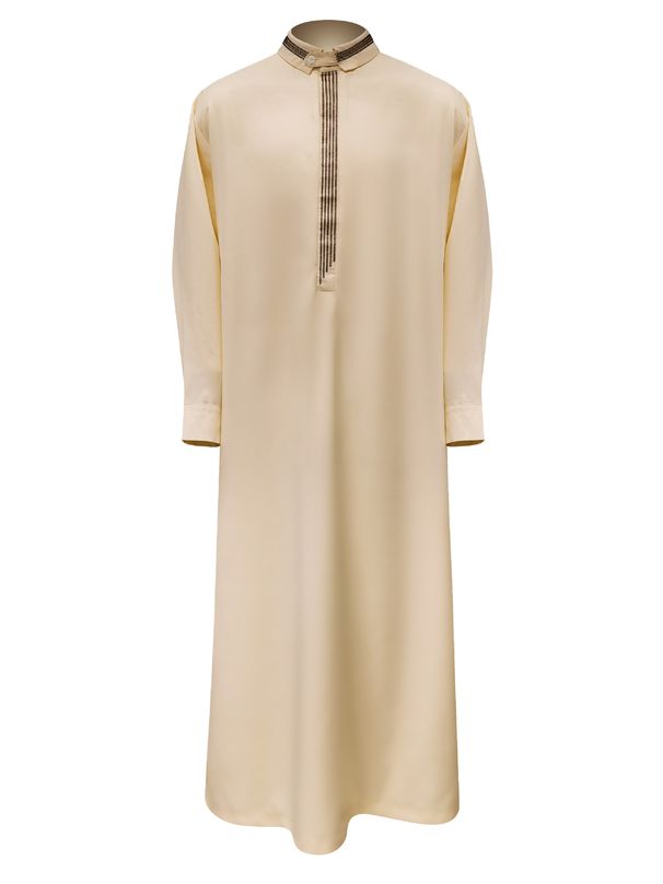 2025 New Middle Eastern Muslim Long Sleeve Embroidered National Moroccan Men's Robe High Quality With Pocket Robe_viptrois.com