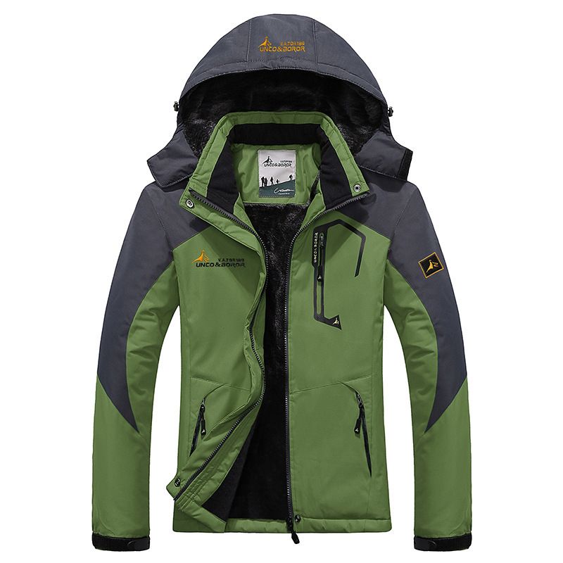 Men's Clothing Fleece-lined Thickened Cotton-padded Clothes Men's Outdoor Rush Clothes Winter Large Size Waterproof Team Mountaineering Suit_viptrois.com