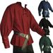 Unbeatable Quality Medieval Clothing For Men, Loose Fitting Men's Polo Shirts With Ties, Performance Costumes_viptrois.com