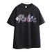 Short Sleeved Men's 2025 Summer New Trendy Brand Loose Casual Letter Printed Round Neck Base Shirt T-shirt Top_viptrois.com