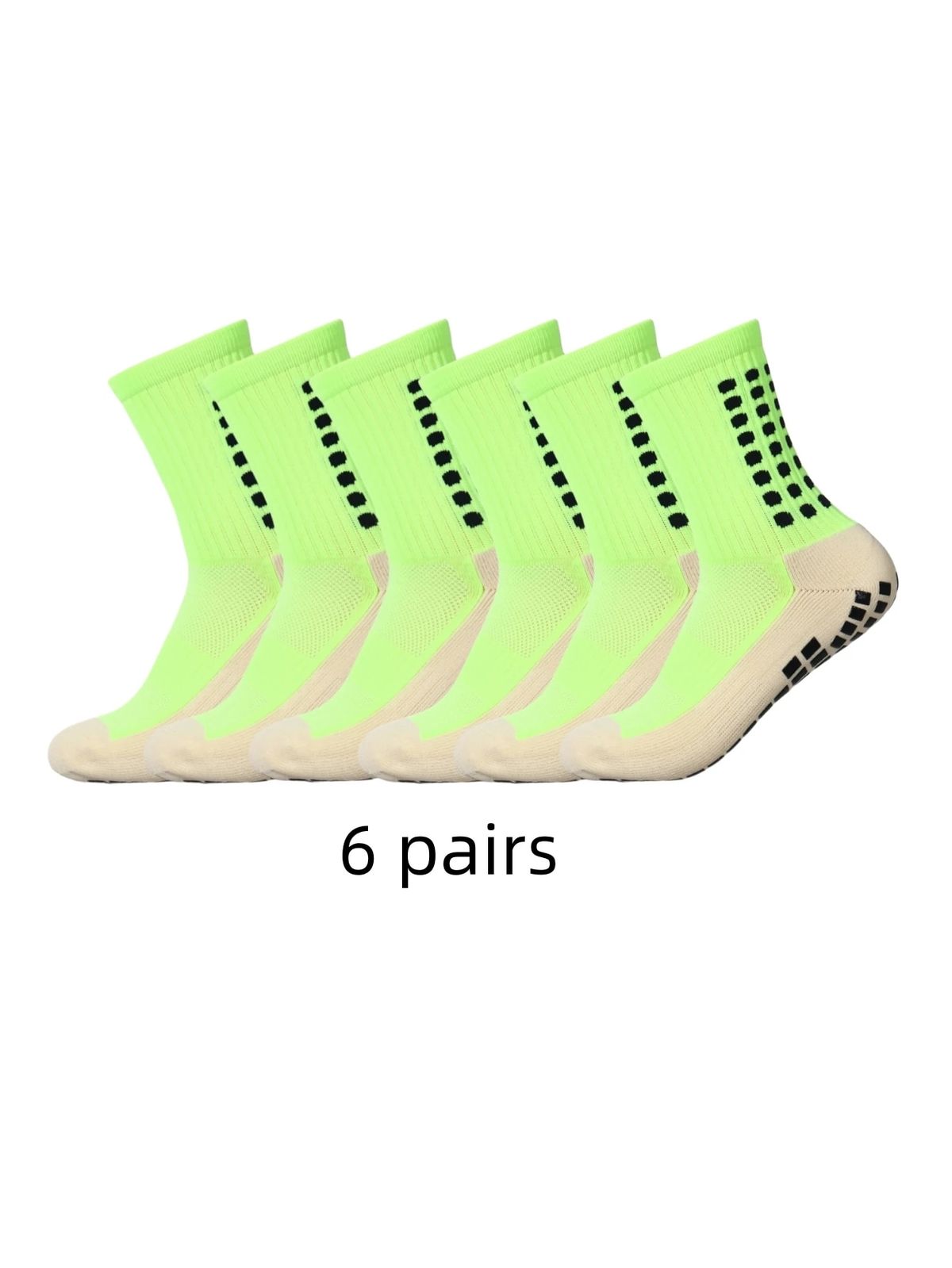 6 Pairs Of Anti-skid Classic Sports With Adhesive Points, Football Socks_viptrois.com