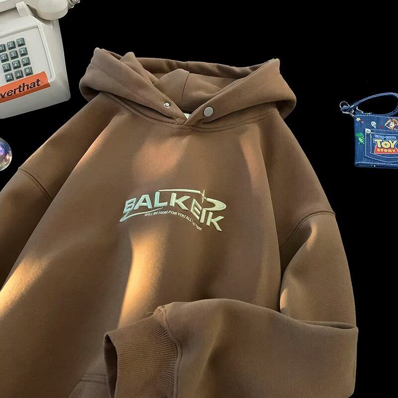 Autumn And Winter New Youth Casual Top Retro Hooded Sweatshirt_viptrois.com