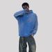 Unisex Oversized Distressed Hoodie - Heavyweight Washed Cotton Pullover With Drop Shoulder & Kangaroo Pocket For Men Women (S-XXL)_viptrois.com