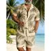Men's Clothing 3D Digital Print Short Sleeve Shirt And Shorts Set American Style Summer Casual_viptrois.com