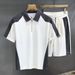 Men's Stylish Color-Block Ice Silk Shirt Summer Loose-Fit Casual Sportswear Short-Sleeved T-Shirt Breathable Fashion Top_viptrois.com