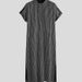 Men's Clothing Muslim Loose Striped Short Sleeved Robe Shirt_viptrois.com