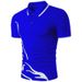Printed Short-sleeved T-shirt European Size Men's Casual Lapel POLO Shirt For Men_viptrois.com