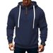 Cross-border Winter European And American Heavy Velvet Men And Women Same Style Couple Loose Hooded Zipper Commuter Tank Drawstring Sweater_viptrois.com