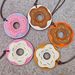 Bag Pendant Doughnut Bread Pendant, Car Pendant, Bag Pendant, Leather Pendant, Small Accessory_viptrois.com