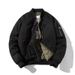Men's Clothing Japanese Simple Couple Baseball Cotton Jacket Men's And Women's Gray Workwear Pilot Jacket Plus Cotton Thickening Autumn And Winter_viptrois.com