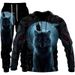 Loom Loom Direct Supply European And American New Style Set 3D Wolf Animal Print Hooded Men's Fashion Sweatshirt_viptrois.com