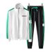 Men's Clothing Autumn Suit Men's Sports Casual Sweatshirt Sweatpants Suit Cardigan Zipper Two Piece Suit Paris Letter Style_viptrois.com