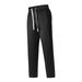 Minimalist Drawstring Jogger Pants – European Fit Straight-Leg Trousers With Ribbed Hem (Black, Sizes S-XXL)_viptrois.com