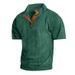 Men's Corduroy Short-Sleeve Polo Shirt – Casual & Breathable Knit Top(S-Xxxl, Navy/Beige/Grey/Black/Khaki/Army Green/Light Blue)_viptrois.com