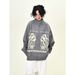 Autumn And Winter Men's And Women's American Retro Loose And Lazy Zipper Sweater Fashionable Versatile Loose Street Knitted Sweater Jacket_viptrois.com