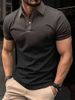 Unbeatable Quality 2024 Spring/Summer New Men's Stand Up Collar Gradient Casual Short Sleeve Golf Henley Shirt_viptrois.com