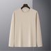 230g Autumn Pure Cotton Long Sleeve T-Shirt Men Round Neck Heavyweight Solid Color Simple Top Base Shirt Wholesale Logo_viptrois.com