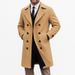 Loom Loom Cross-Border Autumn Winter New European And American Trench Coat Men's Double-Breasted Mid-Length Woolen Overcoat_viptrois.com