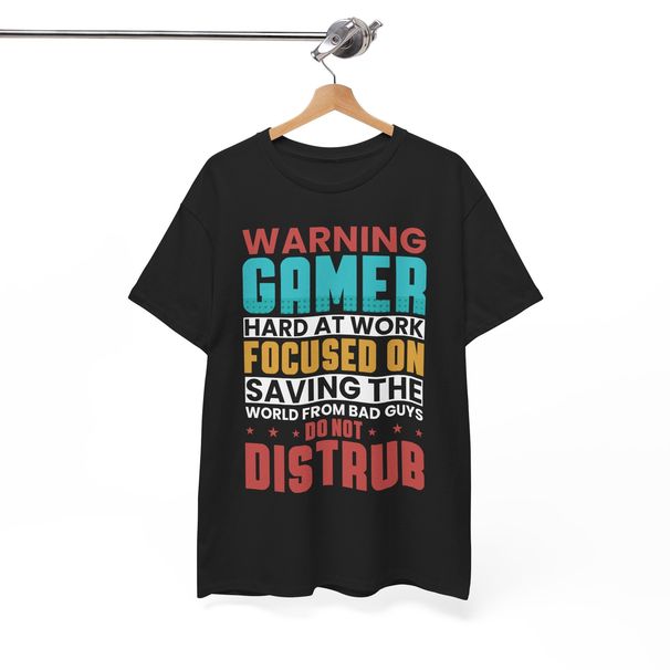 Warning Gamer T-Shirt Mens Womens Tees Top | Fun Gaming Tee | Ultimate Player Shirt_viptrois.com