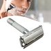 Hislaves 1 Set Blade Razor with Cleaning Brush Double-sided Sharp Manual Beauty Tool Stainless Steel Men Razor Exfoliating Handle for Travel-Blue_viptrois.com