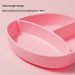 Baby safety silicone plate, baby anti slip suction cup bowl, baby cartoon complementary food box, integrated compartment tableware_viptrois.com