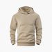 Cross-Border Spring Loose Solid Color Jacquard Men's Youth Long Sleeve Pullover Hoodie_viptrois.com