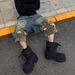Men's Clothing Washed Distressed Holes Two Piece Camouflage Denim Stitching Detachable Trousers Cropped Trousers_viptrois.com