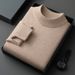 Men's Knitted Sweater, Solid Color, Long Sleeve, High Neck, Casual, Stylish, Versatile, Skin Friendly Sweater_viptrois.com