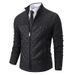 Pure Cross-Border New Thickened Cotton Sweater Cardigan Long Sleeve Zipper Knitted Men's Stand Collar Jacket_viptrois.com