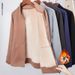 Unisex Fleece Zip-Up Jacket – 400g Thermal Lined Winter Coat With Stand Collar (Navy/Black/Heather Gray/Taupe) Minimalist Style (M-2XL)_viptrois.com